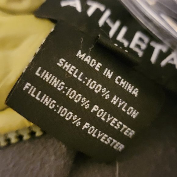 Athleta Puffer Jacket Size Med Unique Chartreuse Lime - Picture 6 of 13